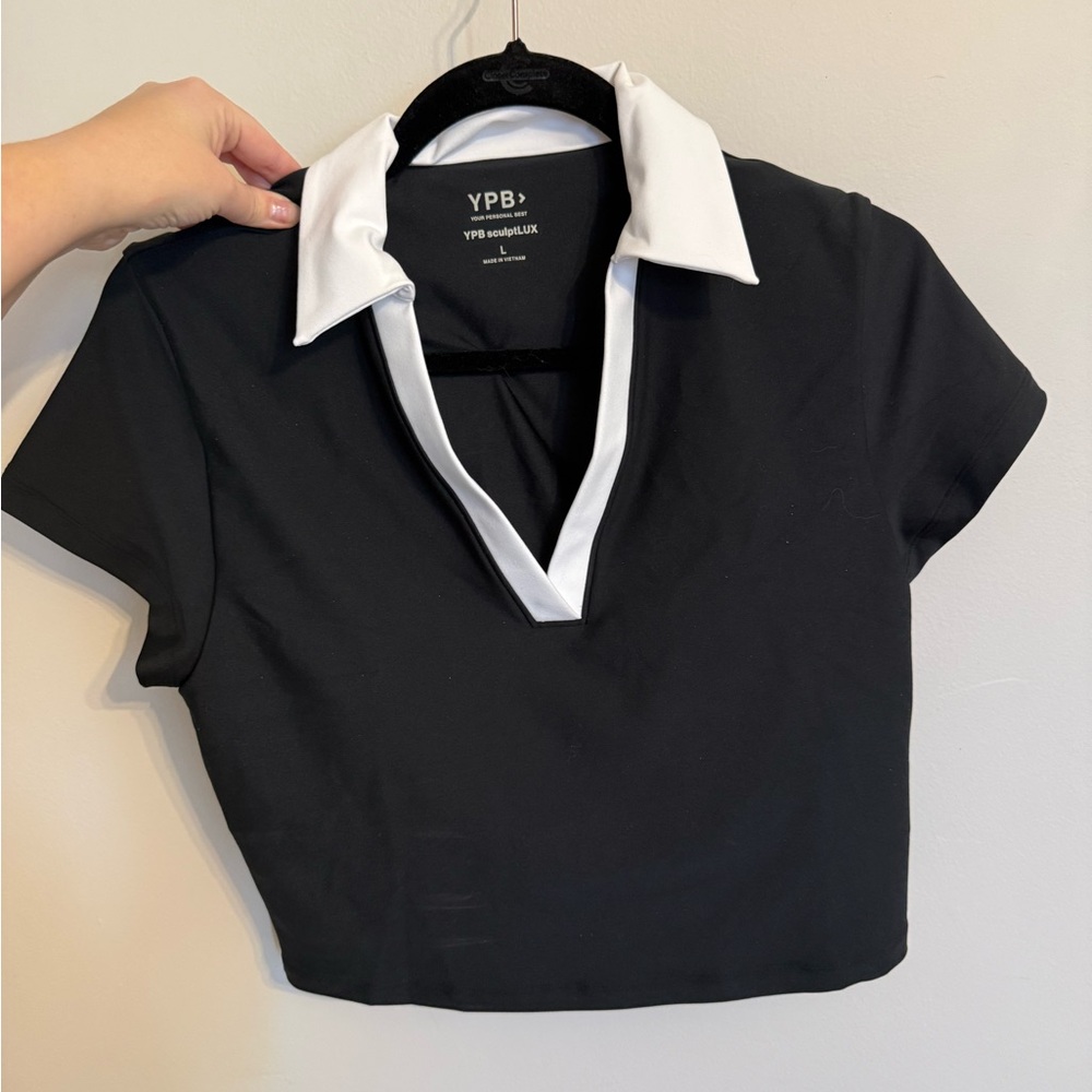 Abercrombie YPB sculptlux polo top